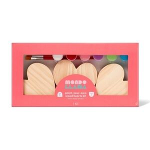 Mondo Llama Paint Your Own Wood Hearts Kit